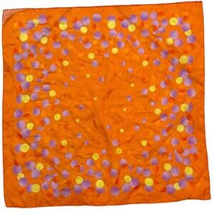 Polka Dot Scarf Mid Century Modern Sheer Geometric Made In Italy